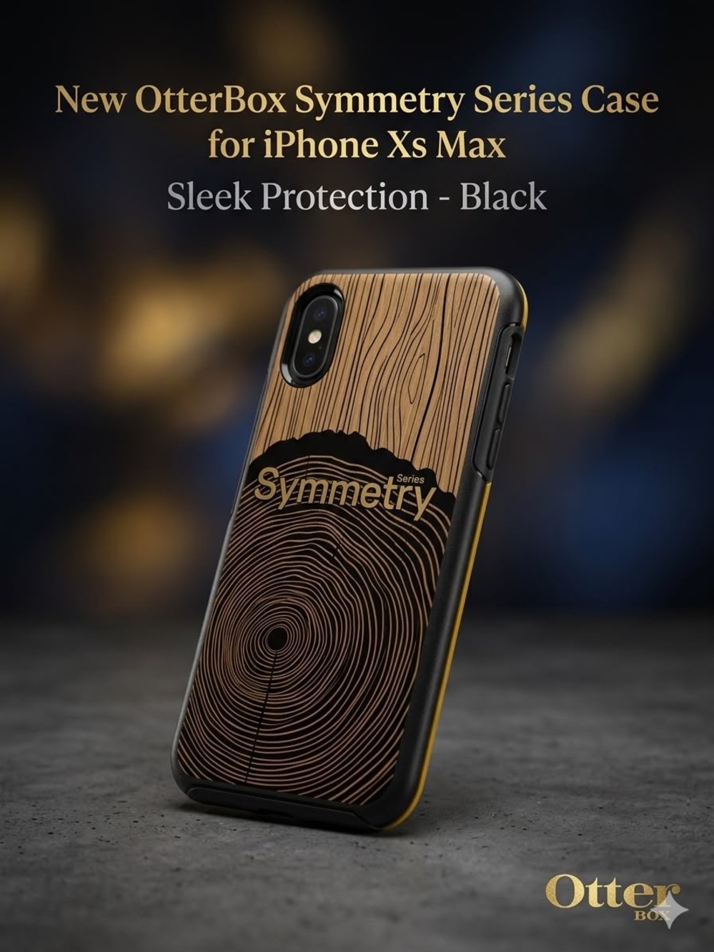 OtterBox Symmetry Series Case for iPhone Xs Max Wood Grain Design